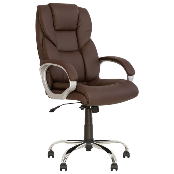 Fotoliu de birou Nowy Styl Morfeo Chrome Piele artificială/ Brown photo 1