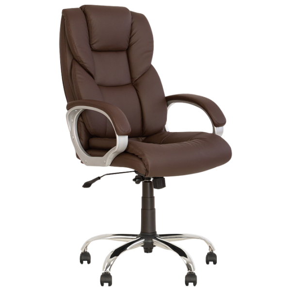 Fotoliu de birou Nowy Styl Morfeo Chrome Piele artificială/ Brown photo 1