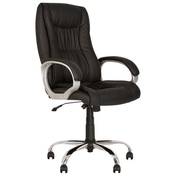 Fotoliu de birou Nowy Styl Elly Chrome Piele artificială/ Black photo 1 Fotoliu de birou Nowy Styl Elly Chrome Piele artificială/ Black photo 1