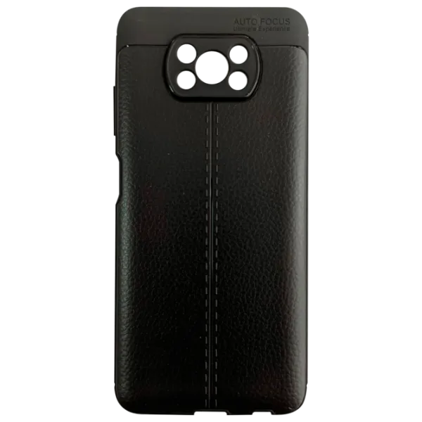 Husă pentru smartphone Poco X3/ X3 Pro Rival/ Back/ Piele/ Black photo 1