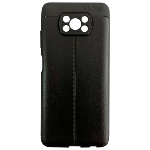 Husă pentru smartphone Poco X3/ X3 Pro Rival/ Back/ Piele/ Black photo 1