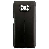 Husă pentru smartphone Poco X3/ X3 Pro Rival/ Back/ Piele/ Black