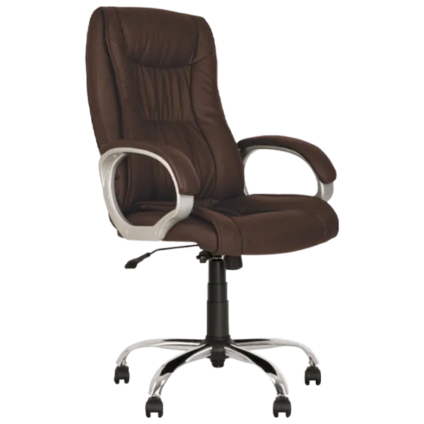 Fotoliu de birou Nowy Styl Elly Chrome Piele artificială/ Brown photo 1