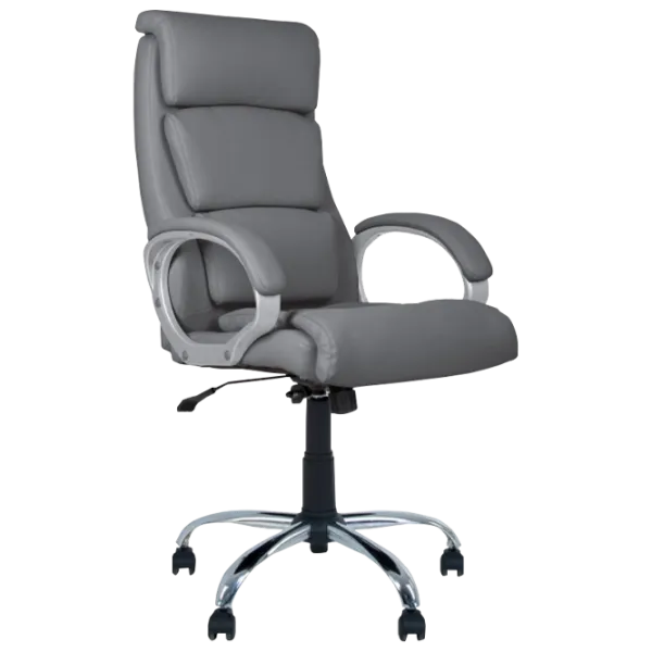 Fotoliu de birou Nowy Styl Delta Chrome Piele artificială/ Gray photo 1