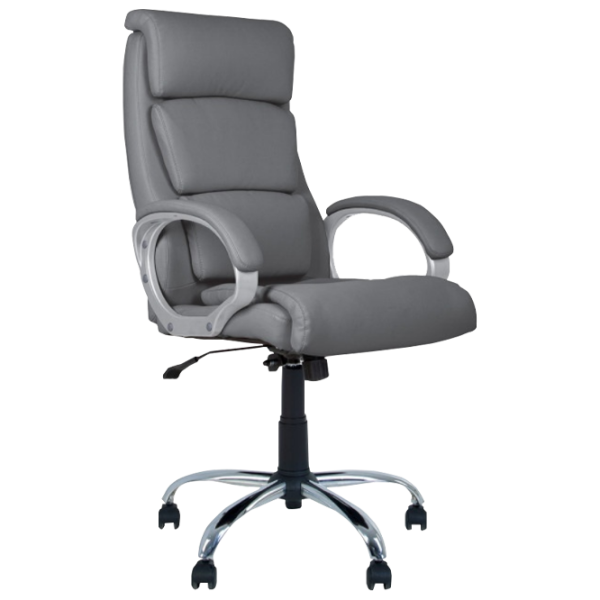 Fotoliu de birou Nowy Styl Delta Chrome Piele artificială/ Gray photo 1