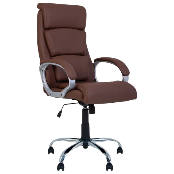 Fotoliu de birou Nowy Styl Delta Chrome Piele artificială/ Brown photo 1