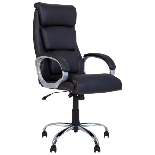Fotoliu de birou Nowy Styl Delta Chrome Piele artificială/ Black photo 1