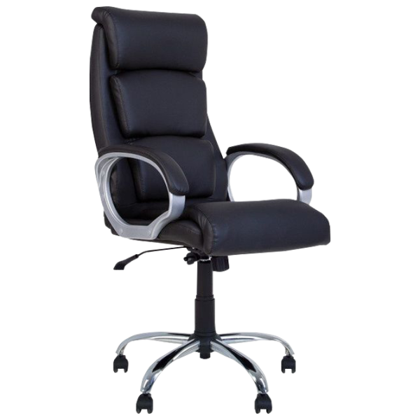 Fotoliu de birou Nowy Styl Delta Chrome Piele artificială/ Black photo 1