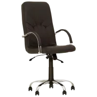 Fotoliu de birou Nowy Styl Manager Steel Piele artificială/ Black