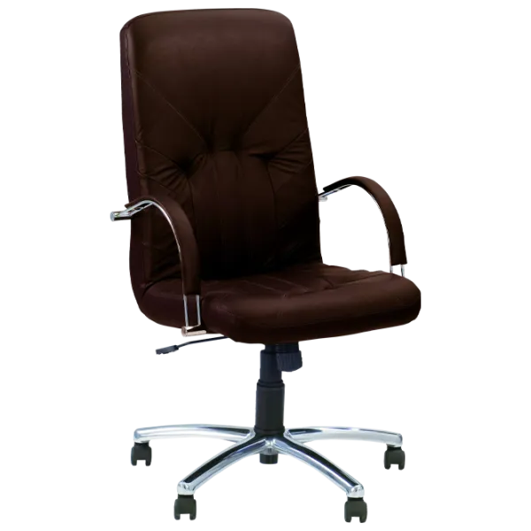 Fotoliu de birou Nowy Styl Manager Steel Piele artificială/ Brown photo 1 Fotoliu de birou Nowy Styl Manager Steel Piele artificială/ Brown photo 1
