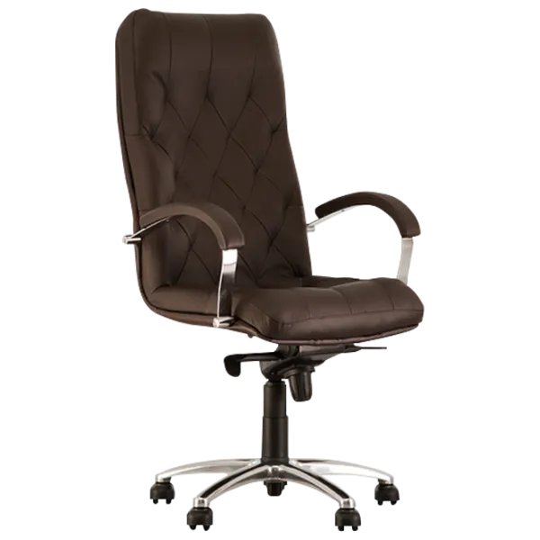Fotoliu de birou Nowy Styl Cuba Steel LE-K Piele artificială/ Brown photo 1 Fotoliu de birou Nowy Styl Cuba Steel LE-K Piele artificială/ Brown photo 1