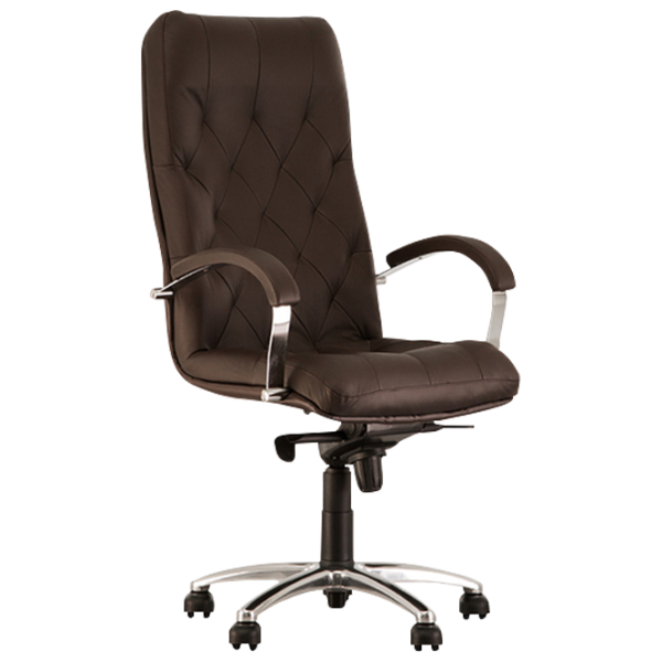 Fotoliu de birou Nowy Styl Cuba Steel LE-K Piele artificială/ Brown photo 1 Fotoliu de birou Nowy Styl Cuba Steel LE-K Piele artificială/ Brown photo 1