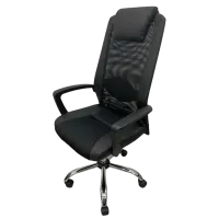 Fotoliu de birou ART Dakar Plus  Plasă acrilică, piele artificială/ Black 