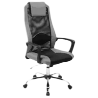 Офисное кресло ART Dakar Plus Акриловая сетка, искусственная кожа/ Серый Черный