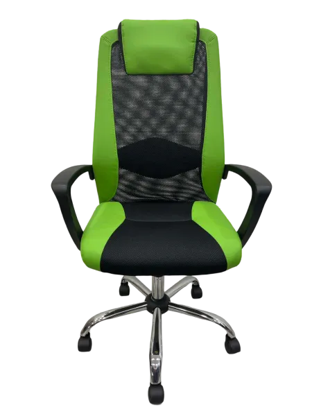 Fotoliu de birou ART Dakar Plus  Plasă acrilică, piele artificială/ Green Black photo 3