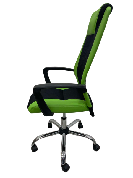 Fotoliu de birou ART Dakar Plus  Plasă acrilică, piele artificială/ Green Black photo 4