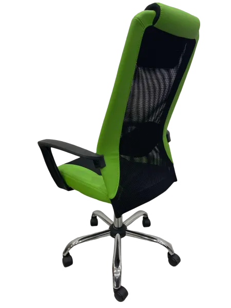 Fotoliu de birou ART Dakar Plus  Plasă acrilică, piele artificială/ Green Black photo 5