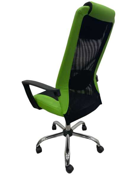 Fotoliu de birou ART Dakar Plus  Plasă acrilică, piele artificială/ Green Black photo 5