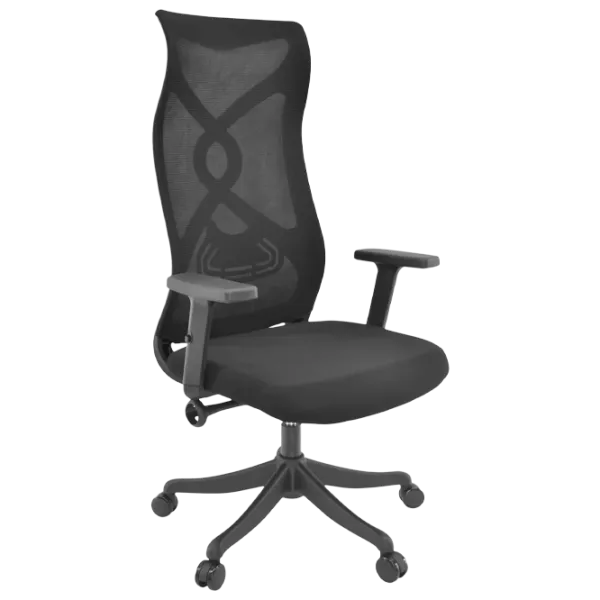 Fotoliu de birou DecoPrim Forest Pânză, plasă acrilică/ Black photo 1