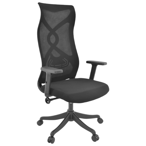 Fotoliu de birou DecoPrim Forest Pânză, plasă acrilică/ Black photo 1