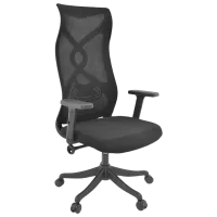 Fotoliu de birou DecoPrim Forest Pânză, plasă acrilică/ Black