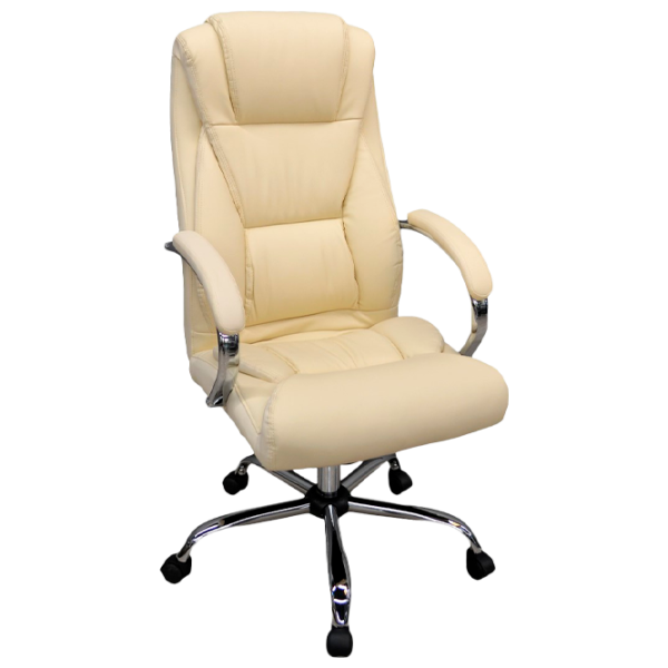 Fotoliu de birou DecoPrim BX-3807 Piele artificială/ Beige photo 1 Fotoliu de birou DecoPrim BX-3807 Piele artificială/ Beige photo 1