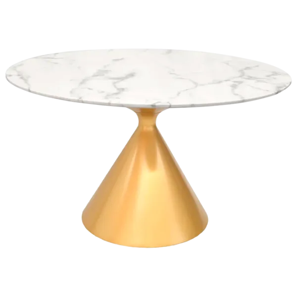 Masă de bucătărie DecoPrim Rondo T-1038 Ceramică/ White photo 1