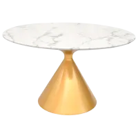 Masă de bucătărie DecoPrim Rondo T-1038 Ceramică/ White