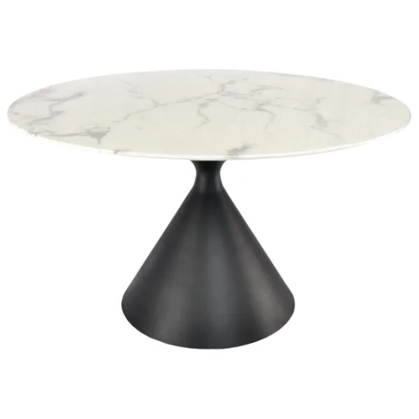 Masă de bucătărie DecoPrim Rondo T-1038 Ceramică/ White photo 1