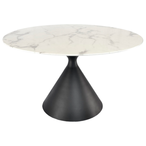 Masă de bucătărie DecoPrim Rondo T-1038 Ceramică/ White photo 1