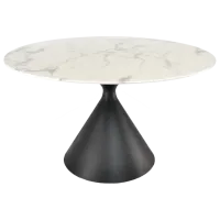 Masă de bucătărie DecoPrim Rondo T-1038 Ceramică/ White