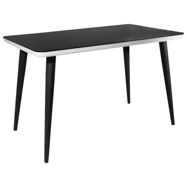 Masă de bucătărie DecoPrim 9202 MDF, Sticlă/ Black photo 1