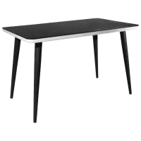 Masă de bucătărie DecoPrim 9202 MDF, Sticlă/ Black