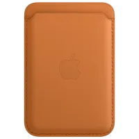 Husă Portmoneu Apple iPhone 12 - 14 All Apple/ MagSafe/ Piele/ Golden Brown