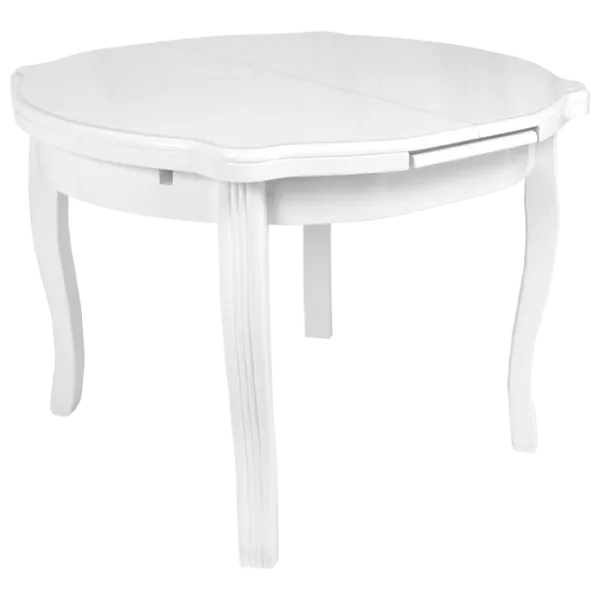 Masă de bucătărie extensibilă DecoPrim HX-01 Lemn, sticlă/ White photo 1 Masă de bucătărie extensibilă DecoPrim HX-01 Lemn, sticlă/ White photo 1