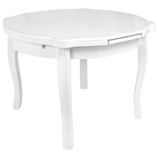 Masă de bucătărie extensibilă DecoPrim HX-01 Lemn, sticlă/ White photo 1 Masă de bucătărie extensibilă DecoPrim HX-01 Lemn, sticlă/ White photo 1