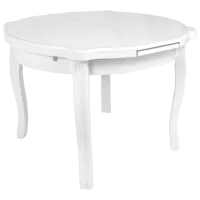 Masă de bucătărie extensibilă DecoPrim HX-01 Lemn, sticlă/ White