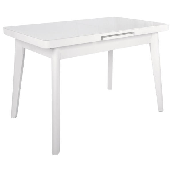 Masă de bucătărie extensibilă DecoPrim MG-A044 Lemn, sticlă/ White photo 1