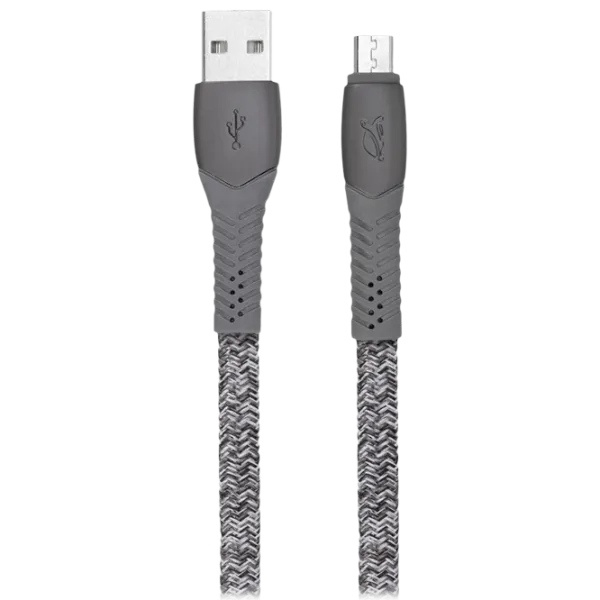 Кабель для телефона PS6100 RivaCase USB Type-A + microUSB 1.2 м/ Серый photo 1