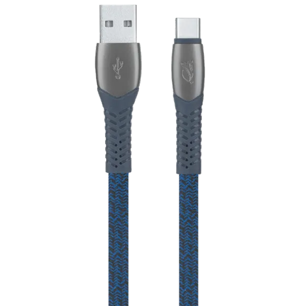 Кабель для телефона PS6102 RivaCase USB Type-A + USB Type-C 1.2 м/ Синий photo 1