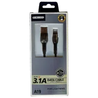 Кабель для телефона A19 Jellico USB Type-A + Lightning 1 м/ Черный