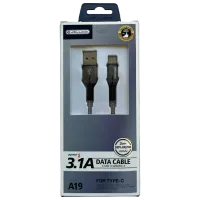 Кабель для телефона A19 Jellico USB Type-A + USB Type-C 1 м/ Серый