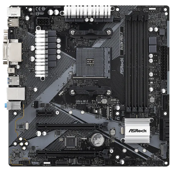 Placă de bază ASRock B450M PRO4-F R2.0 mATX/ B450 photo 1