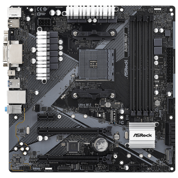 Placă de bază ASRock B450M PRO4-F R2.0 mATX/ B450 photo 1