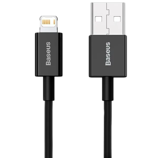 Кабель для телефона CALYS-A01 Baseus USB Type-A + Lightning 1 м/ Черный photo 1