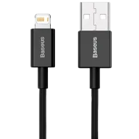 Cablu pentru telefon CALYS-A01 Baseus USB Type-A + Lightning 1 m/ Black