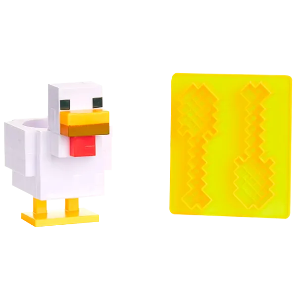 Набор Paladone Chicken Egg Cup and Toast Cutter V2 PP6732MCFV2 Minecraft/ Желтый Белый photo 1