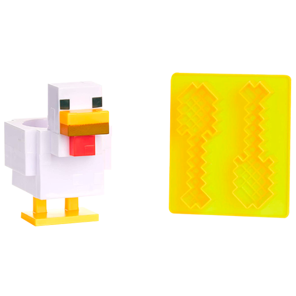 Набор Paladone Chicken Egg Cup and Toast Cutter V2 PP6732MCFV2 Minecraft/ Желтый Белый photo 1