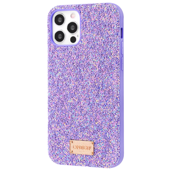 Чехол для смартфона Apple iPhone 12/ 12 Pro ONEGIF/ Back/ TPU/ PC/ Glitter Пурпурный photo 1