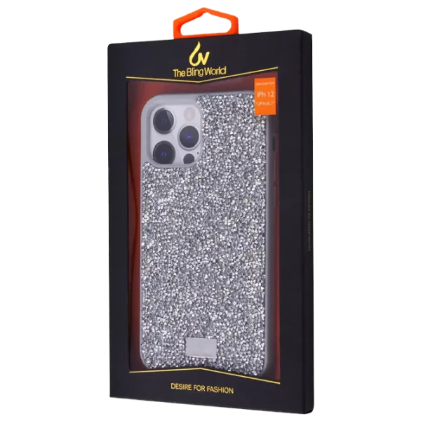 Husă pentru smartphone Apple iPhone 12/ 12 Pro Bling World/ Back/ TPU/ Silver photo 1